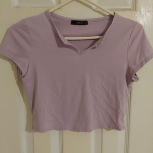 Shein lilac shirt